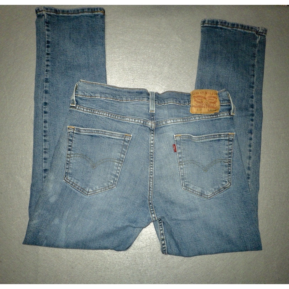 Levis 511 Slim Fit Blue Jeans Mens 32x30 Levi's Denim Faded Workwear